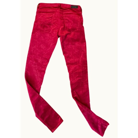 Adriano Goldschmied Red Velvet The Legging Super Skinny Jeans Size 26 Made In US - Picture 3 of 16